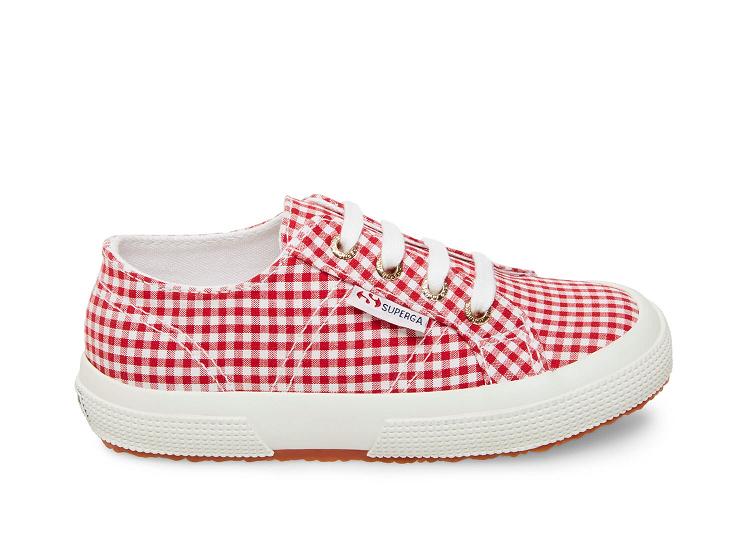 Superga 2750 Cotginghamj Red Gingham - Kids Superga Shoes